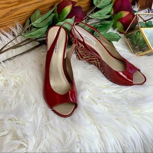 Via Spiga Red Patent Leather Heels Women’s Sz 9